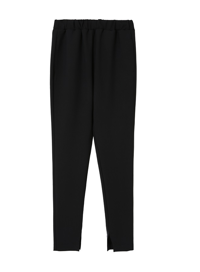 スリットヘムスリムパンツ(BLACK-36)