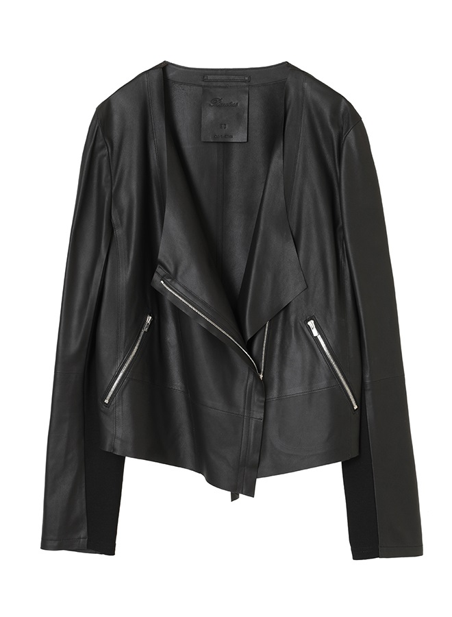 フロントドレープZIP-UPジャケット(BLACK-36)