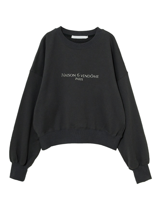 ロゴ刺繍スウェットシャツ(CHARCOAL-36)