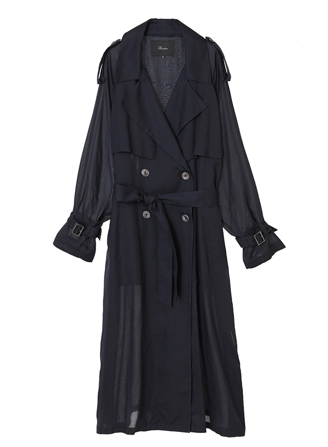 シアートレンチコート(NAVY-36)