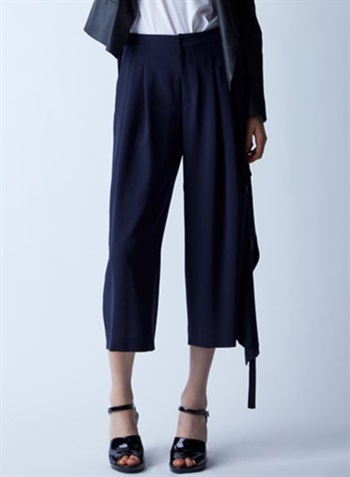 ラップエプロンクロップドパンツ