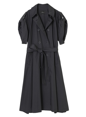 ロールアップスリーブトレンチドレス(NAVY-38)