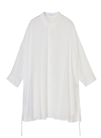 バックギャザーヘムシャツ(WHITE-36)