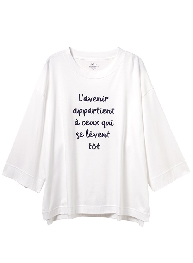 ロゴプリントルーズフィットTEE(WHITE-36)