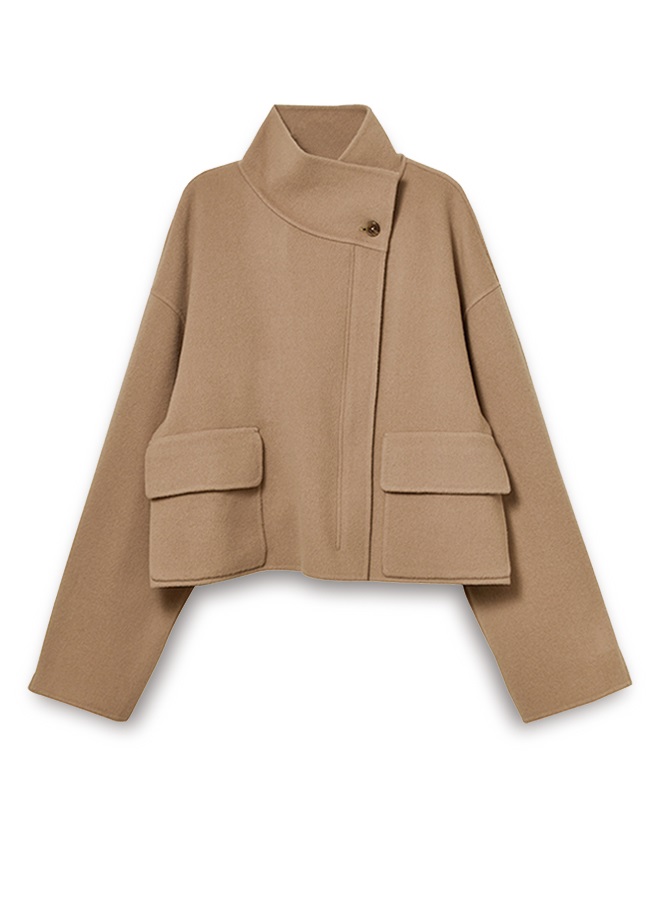 クロップドジップアップジャケット(CAMEL-36)