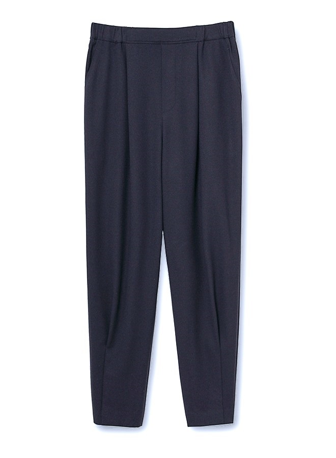 アンクル丈タックヘムパンツ(NAVY-36)