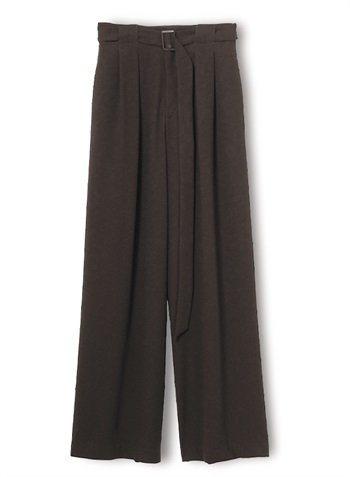 ハイウエストタックパンツ(BLACK-36)