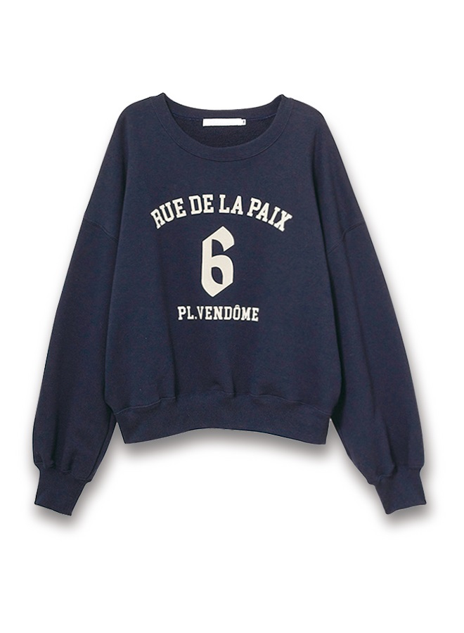 ビンテージロゴプリントスウェットシャツ(NAVY-38)