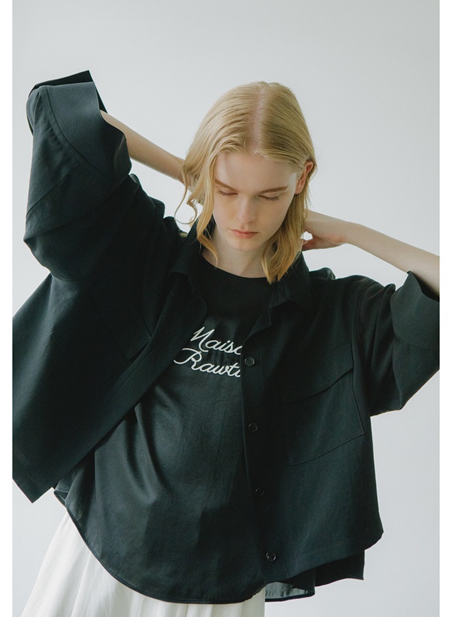 クロップドシャツジャケット