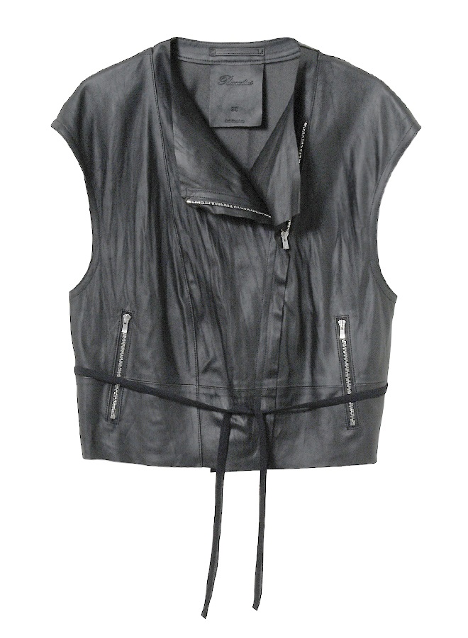 クロップドジップアップジレ(BLACK-36)