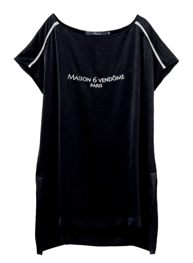 ロゴ刺繍プルオーバー(BLACK-38)