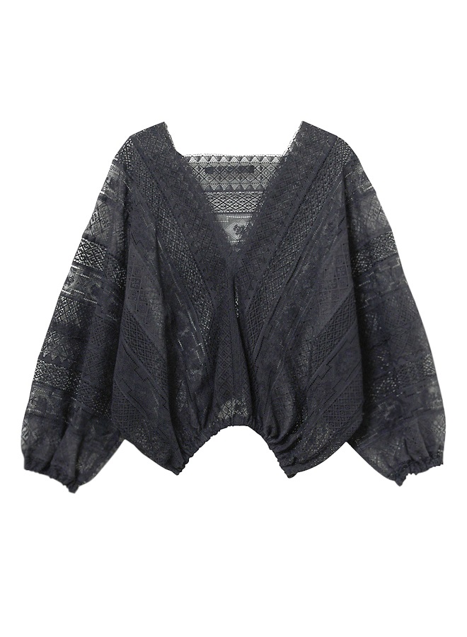 クロップドショートトップ(BLACK-F)