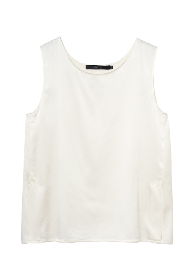 シルクサテンタンクトップ(WHITE-F)
