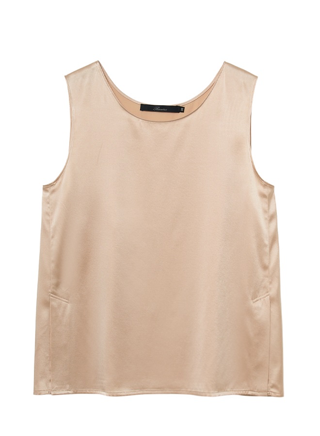 シルクサテンタンクトップ(PINKSAND-F)